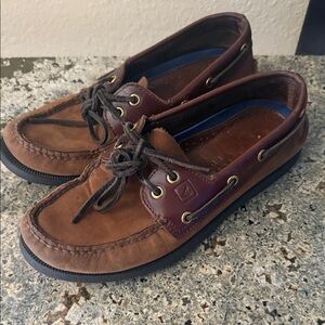 Sperry Men's Two-Tone Brown Boat Shoes